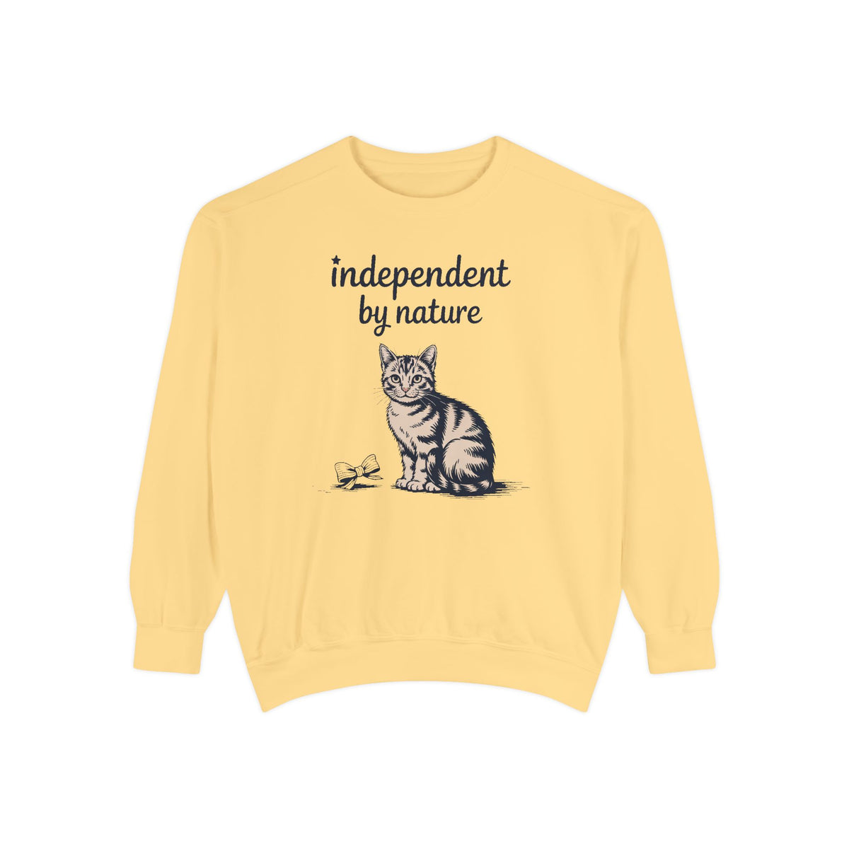 Cat Owner Sweatshirt, Independent By Nature Crewneck, Fourth Of July Cat Lover Gift, Funny Cat Mom Sweatshirt, Patriotic Cat Shirt, 4th Of…