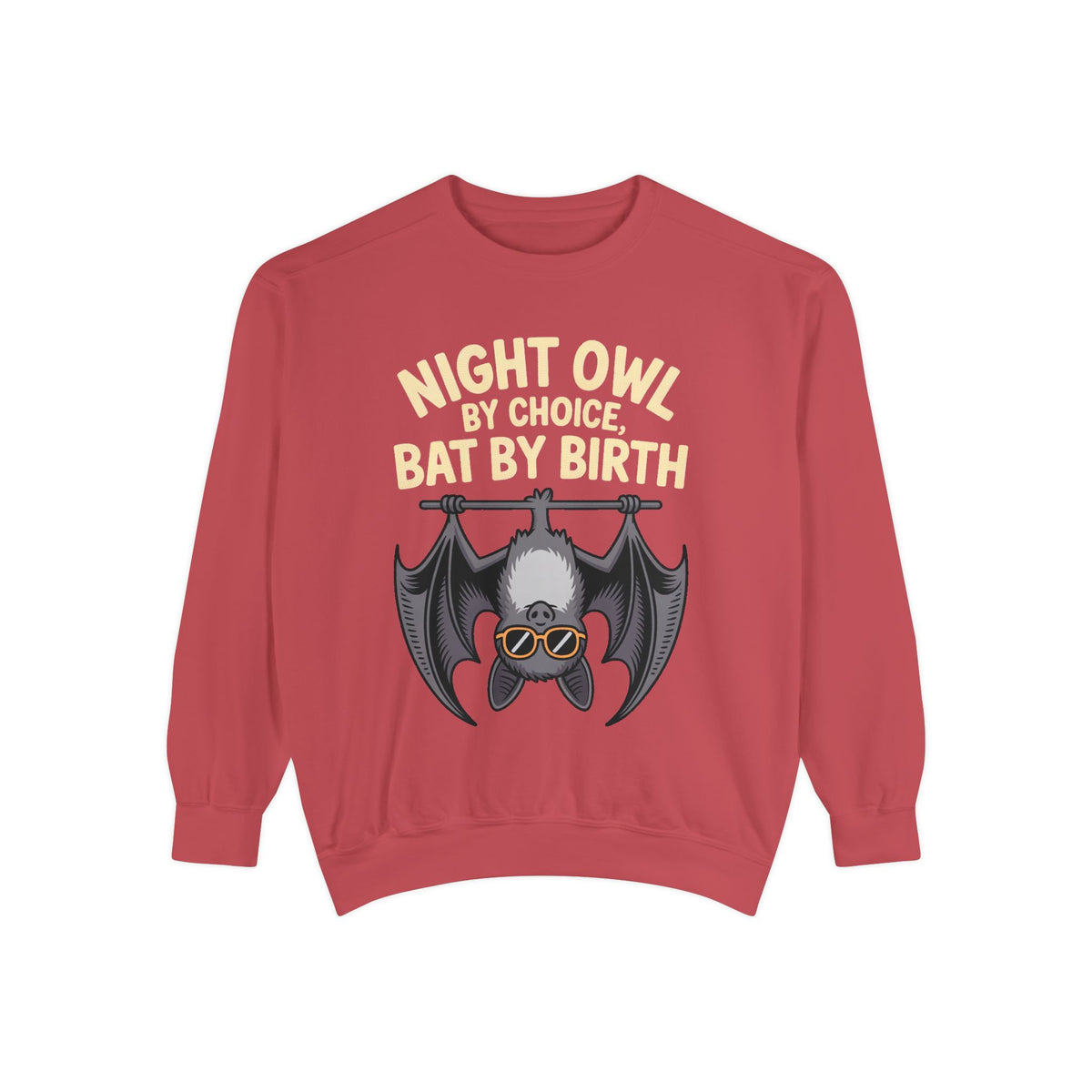 Night Owl By Choice Bat Sweatshirt, Funny Bat Lover Crewneck, Cute Halloween Sweatshirt, Embroidered Patch Style Bat Shirt Gift