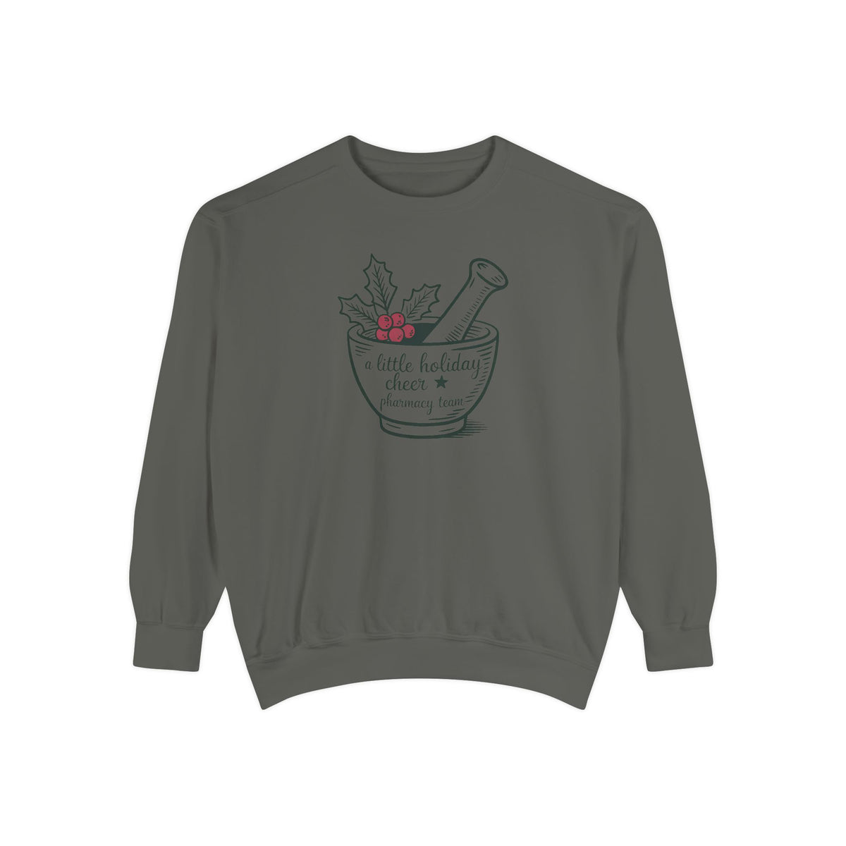 Pharmacy Team Sweatshirt, Christmas Gift For Pharmacist, A Little Holiday Cheer Crewneck, Pharmacy Christmas Crew Shirt, Pharm Tech Holiday…