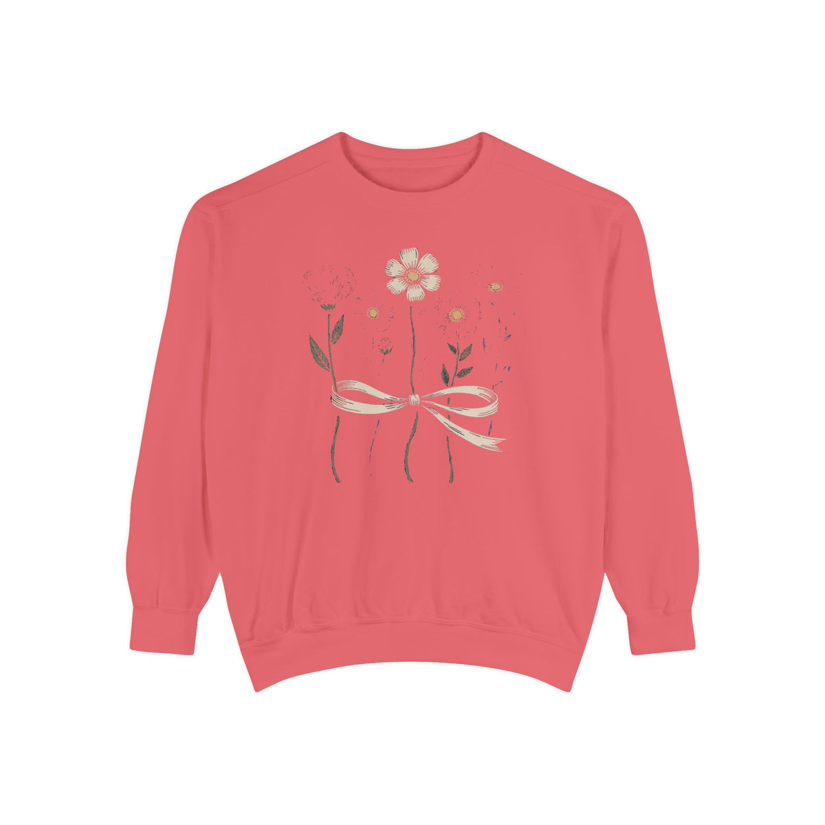Flower Lover Sweatshirt, Fourth of July Gift, Patriotic Wildflower Crewneck, 4th of July Gift For Flower Lover, Americana Floral Sweatshirt