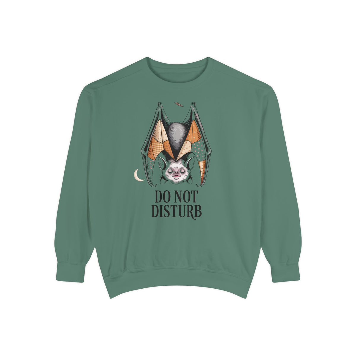 Do Not Disturb Bat Sweatshirt, Halloween Crewneck, Cute Sleepy Bat Embroidered Sweatshirt, Spooky Season Gift