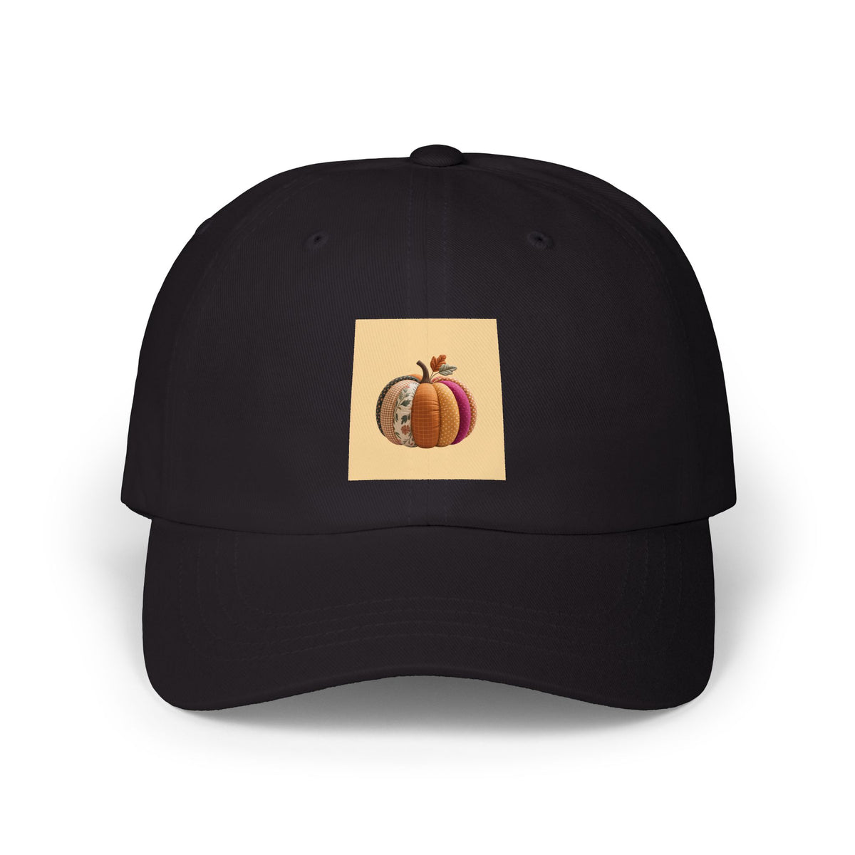 Patchwork Pumpkin Dad Hat, Halloween Cap, Cute Quilted Pumpkin Embroidered Hat, Fall Baseball Cap, Autumn Gift for Her, Spooky Season
