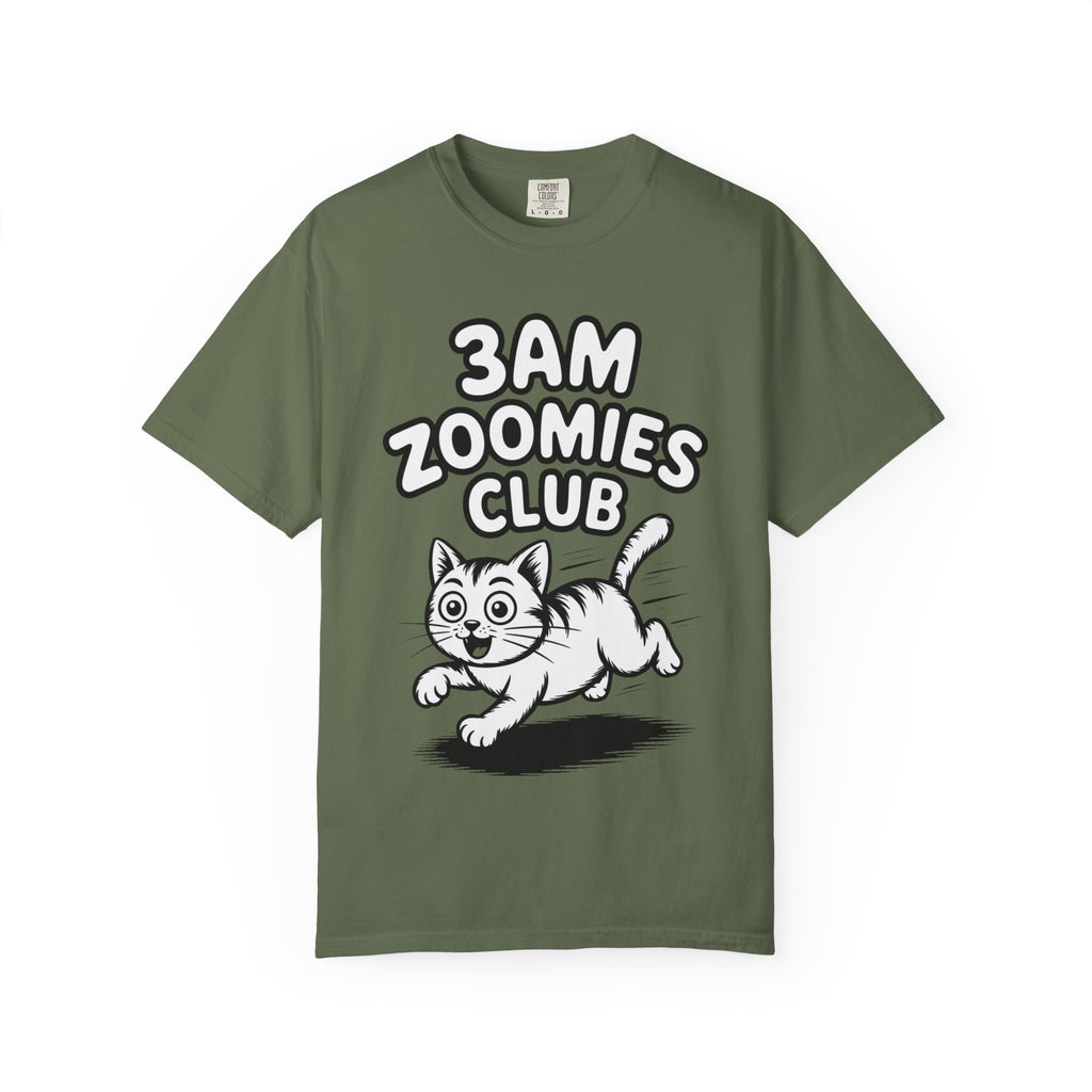 3AM Zoomies Club Shirt, Funny Cat T-Shirt, Crazy Cat Lady Gift, Cute Cartoon Cat Tee, Cat Owner Gift, Zoomies Cat Lover Shirt