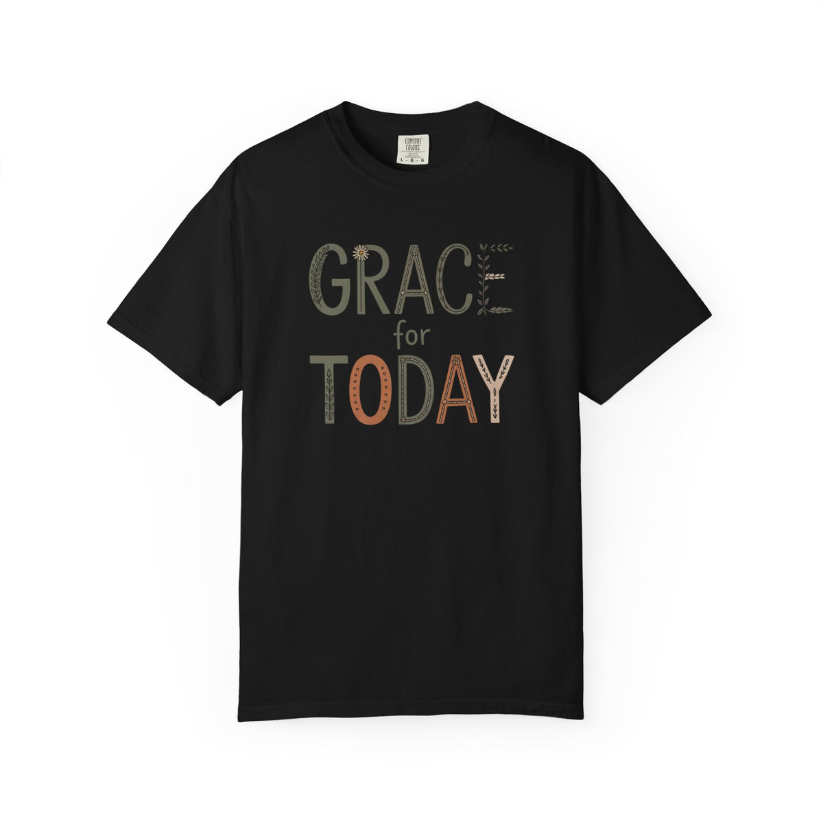 Christian Shirt For Women, Grace For Today Tee, Faith Gift For Her, Religious T-Shirt, Inspirational Christian Gift, Floral Cross Shirt