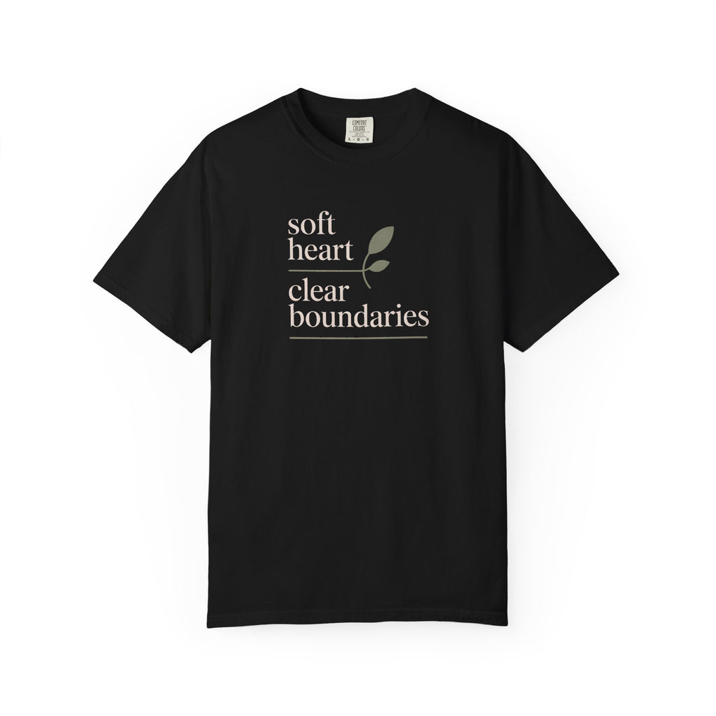 Soft Heart Clear Boundaries Shirt, Gift For Her, Faith Based Tee, Positive Message Shirt For Women, Self Love Gift, Inspirational Tee