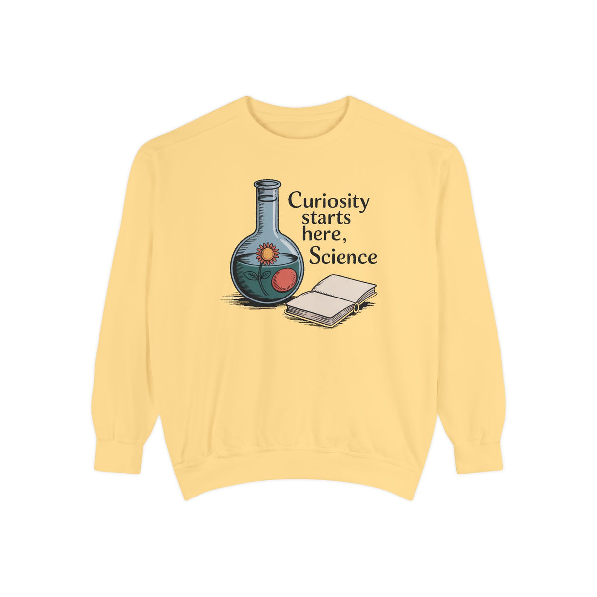 Science Teacher Sweatshirt, Back to School Gift For Science Teacher, Curiosity Starts Here Crewneck, Vintage Lab Flask Tee, Science Teacher…