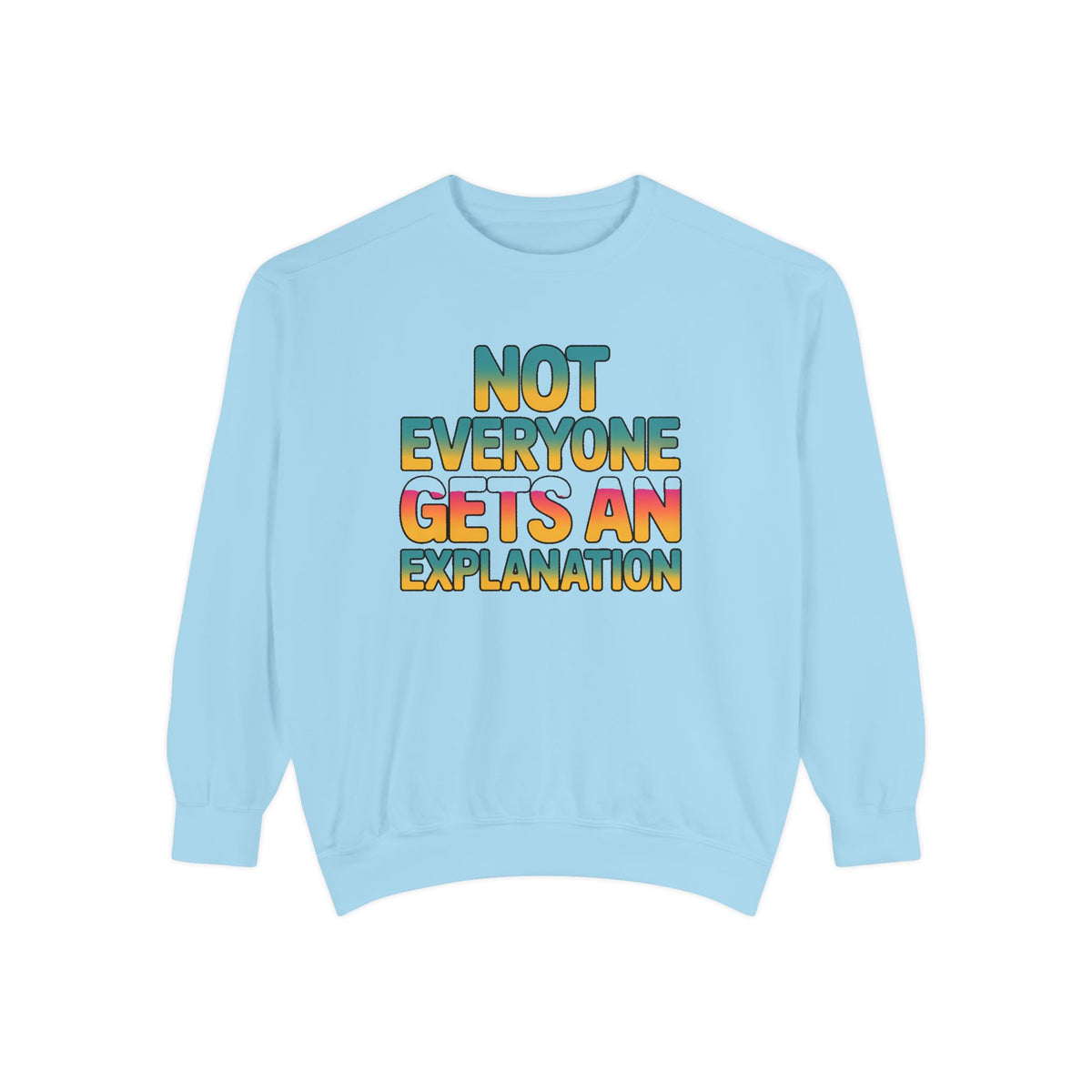 Not Everyone Gets An Explanation Sweatshirt, Bold Typography Crewneck, Sarcastic Quote Pullover, Trendy Statement Sweatshirt Gift