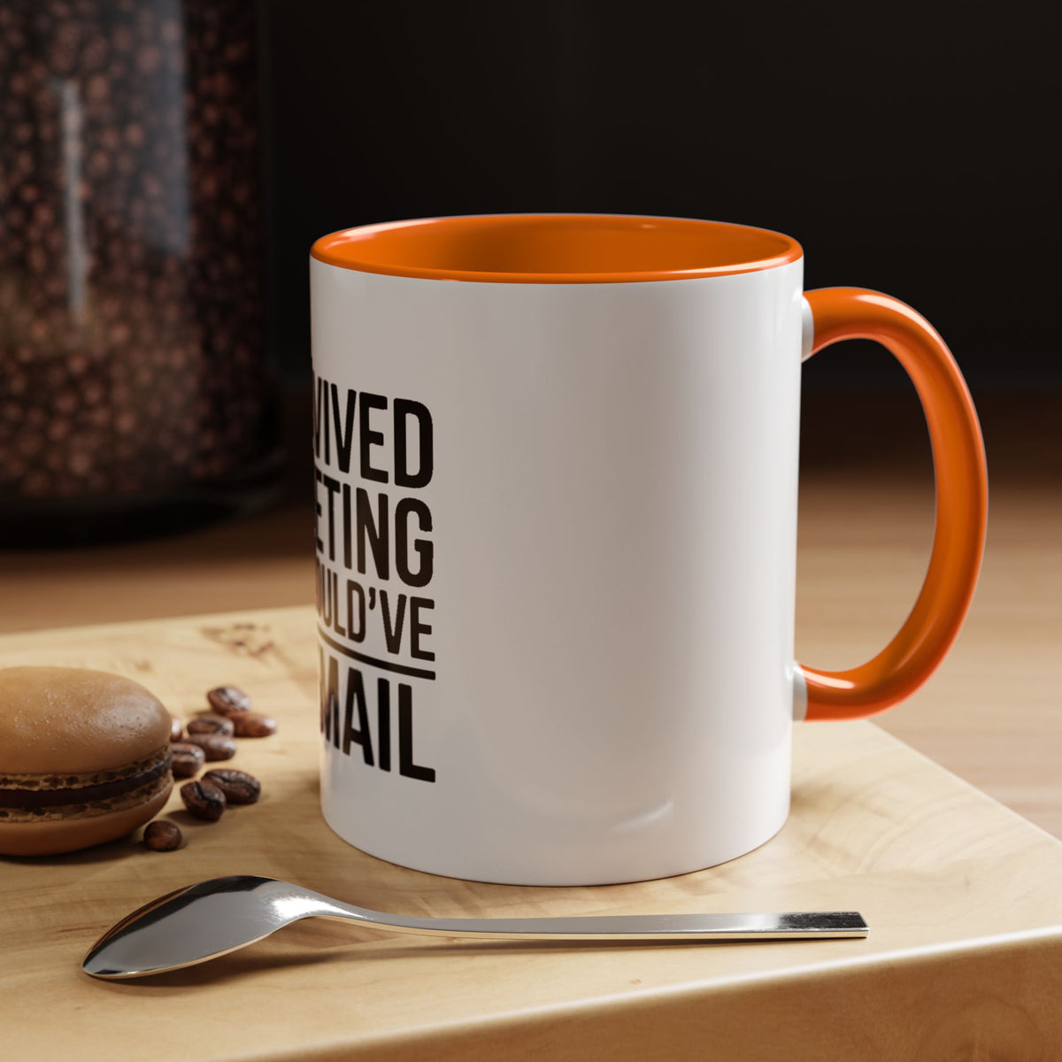 I Survived A Meeting That Could've Been An Email Mug, Funny Office Coffee Mug, Sarcastic Coworker Gift, Corporate Humor Cup