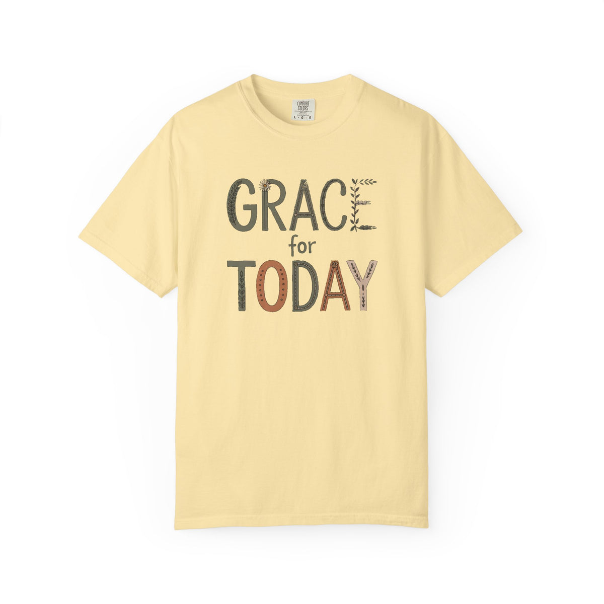 Christian Shirt For Women, Grace For Today Tee, Faith Gift For Her, Religious T-Shirt, Inspirational Christian Gift, Floral Cross Shirt