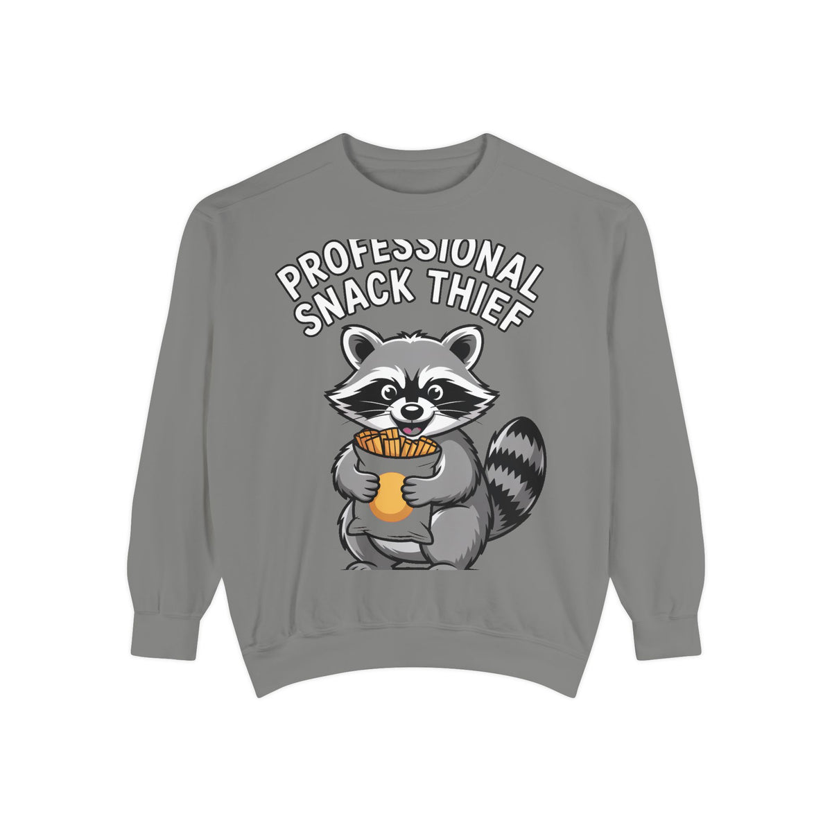 Professional Snack Thief Sweatshirt, Funny Raccoon Crewneck, Cute Raccoon Chip Bandit Sweatshirt, Snack Lover Gift