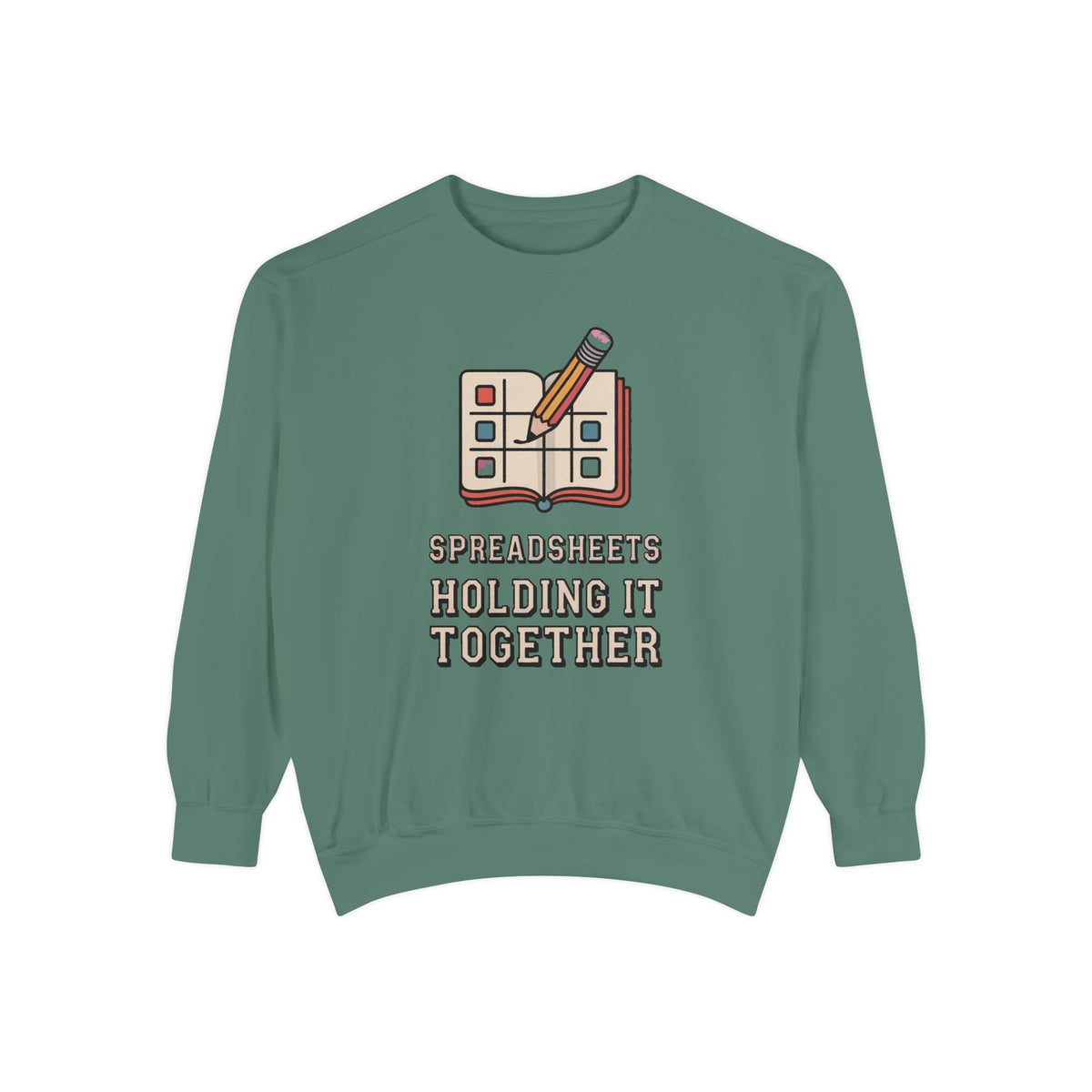 Analyst Sweatshirt, Spreadsheets Holding It Together, Funny Office Sarcasm Crewneck, Data Analyst Gift, Finance Nerd Sweater, Sarcastic Cow…