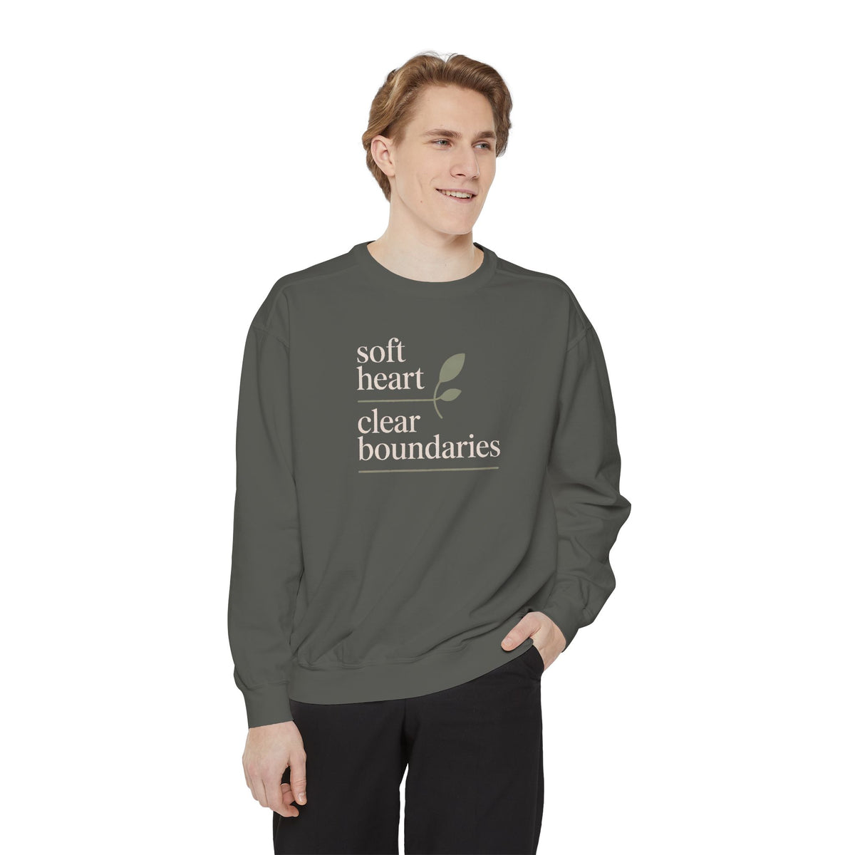Soft Heart Clear Boundaries Sweatshirt, Gift For Women, Faith Sweatshirt, Positive Message Crewneck, Self Love Gift, Boundaries Matter Tee