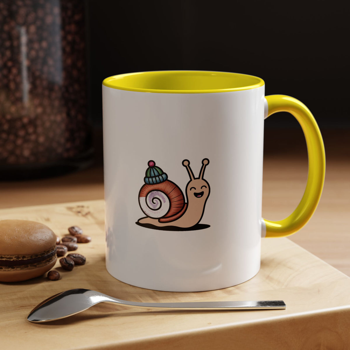 Cute Snail Mug, Tiny Hat Snail Coffee Cup, Funny Snail Lover Gift, Cottagecore Ceramic Mug, Whimsical Nature Mug Gift