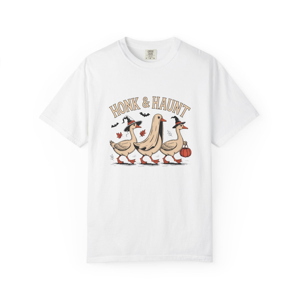 Honk & Haunt Geese Shirt, Funny Halloween Goose T-Shirt, Vintage Spooky Season Tee, Bird Lover Halloween Gift