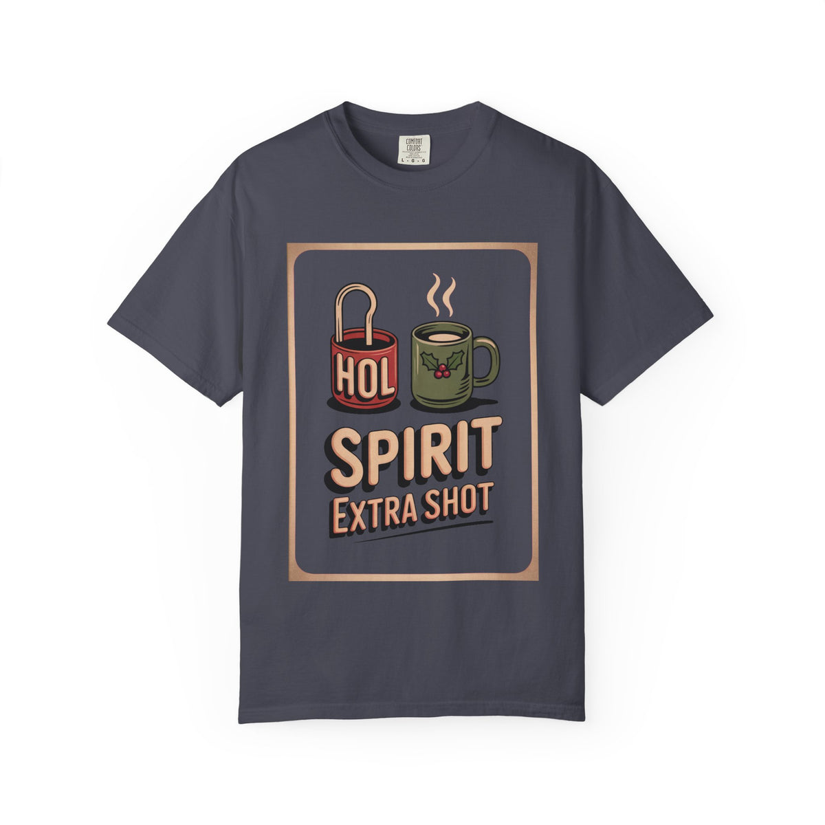 Coffee Lover Christmas Shirt, Holiday Spirit Extra Shot Tee, Funny Christmas Coffee Gift, Retro Diner Coffee Shirt, Coffee Addict Holiday T…