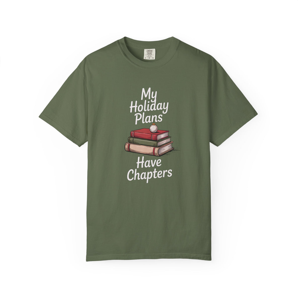 Bookish Christmas Shirt, My Holiday Plans Have Chapters, Book Lover Christmas Gift, Funny Reader Tee, Bookworm Holiday Shirt, Book Club Chr…