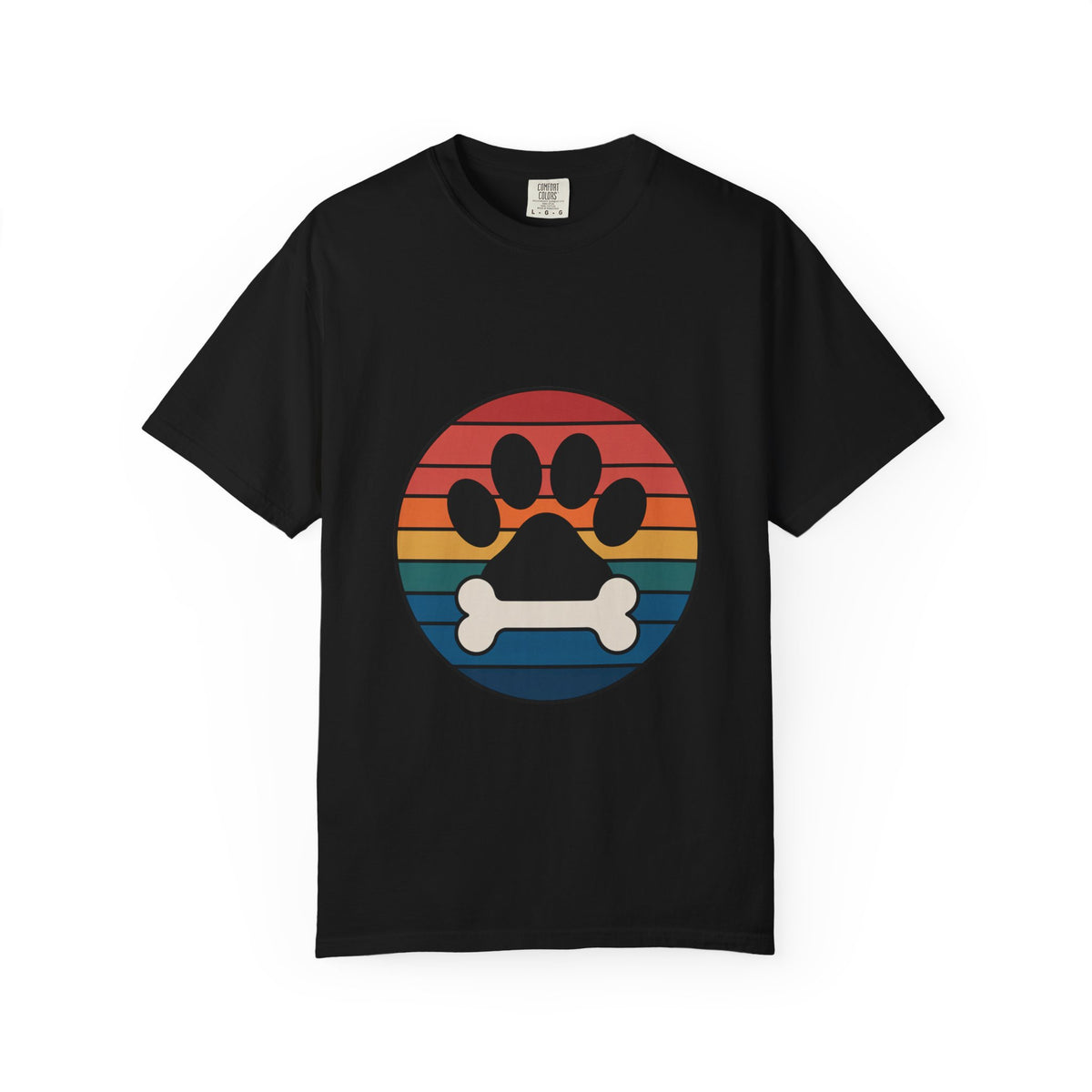 Dog Mom Retro Badge Shirt, Vintage Sunset Dog Lover T-Shirt, Retro Travel Sticker Style Dog Mama Gift Tee
