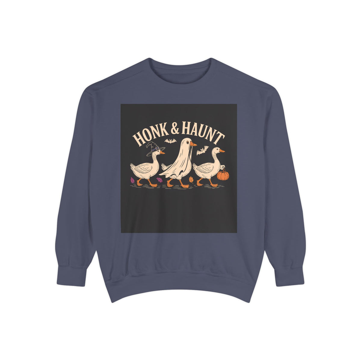 Honk & Haunt Geese Sweatshirt, Funny Halloween Goose Crewneck, Vintage Spooky Season Sweatshirt, Bird Lover Halloween Gift