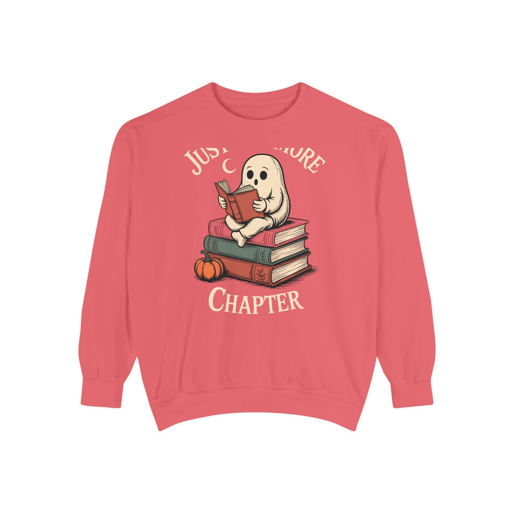 Just One More Chapter Ghost Sweatshirt, Halloween Reading Crewneck, Bookish Ghost Sweatshirt, Cozy Fall Book Lover Gift