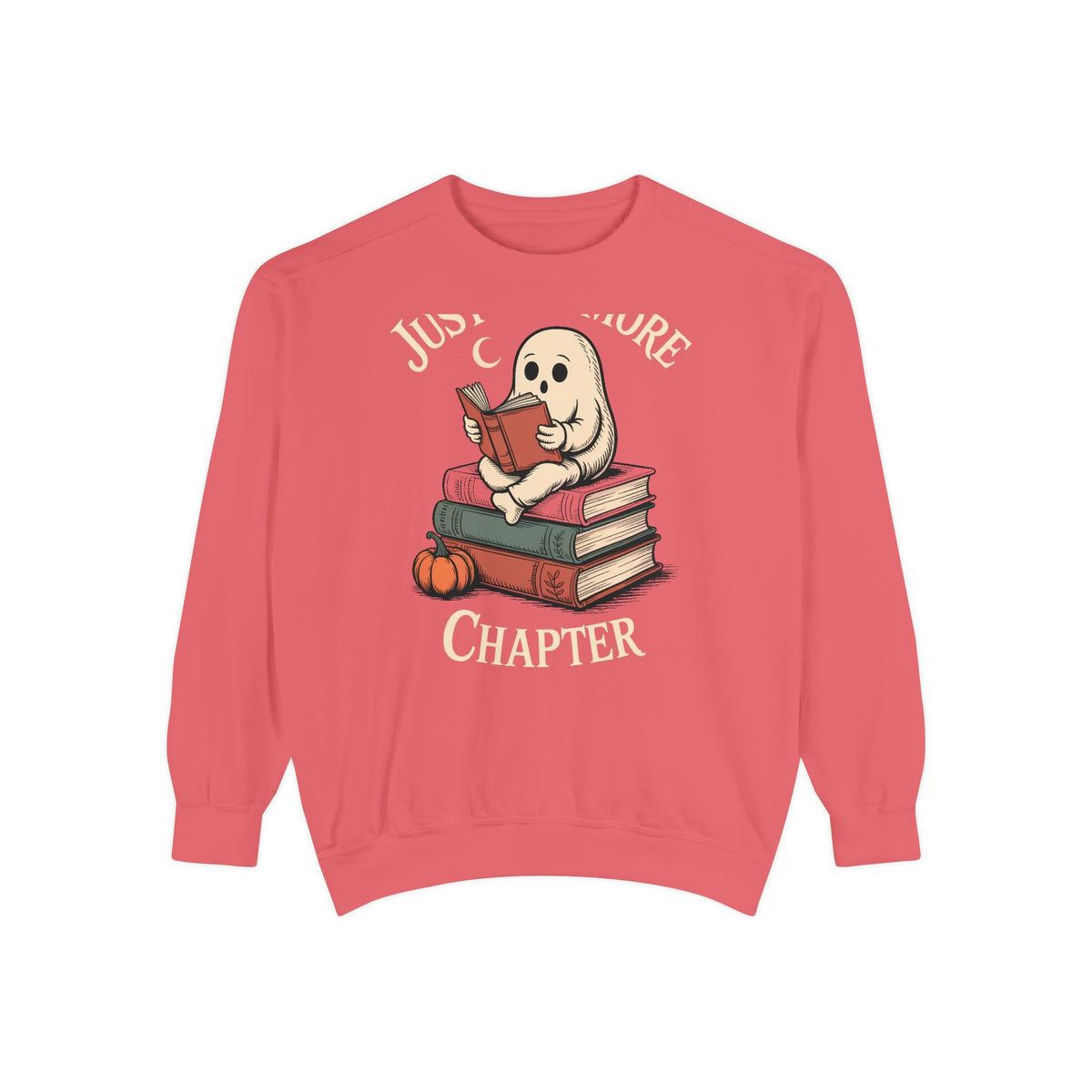 Just One More Chapter Ghost Sweatshirt, Halloween Reading Crewneck, Bookish Ghost Sweatshirt, Cozy Fall Book Lover Gift