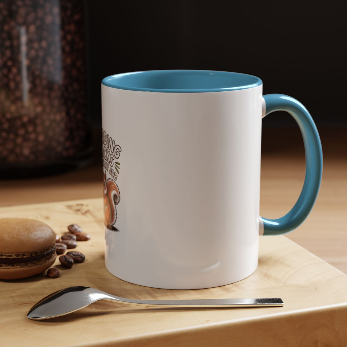 Funny Squirrel Mug, Hoarding Snacks Like It's My Job Coffee Cup, Cute Acorn Lover Gift, Snack Hoarder Mug
