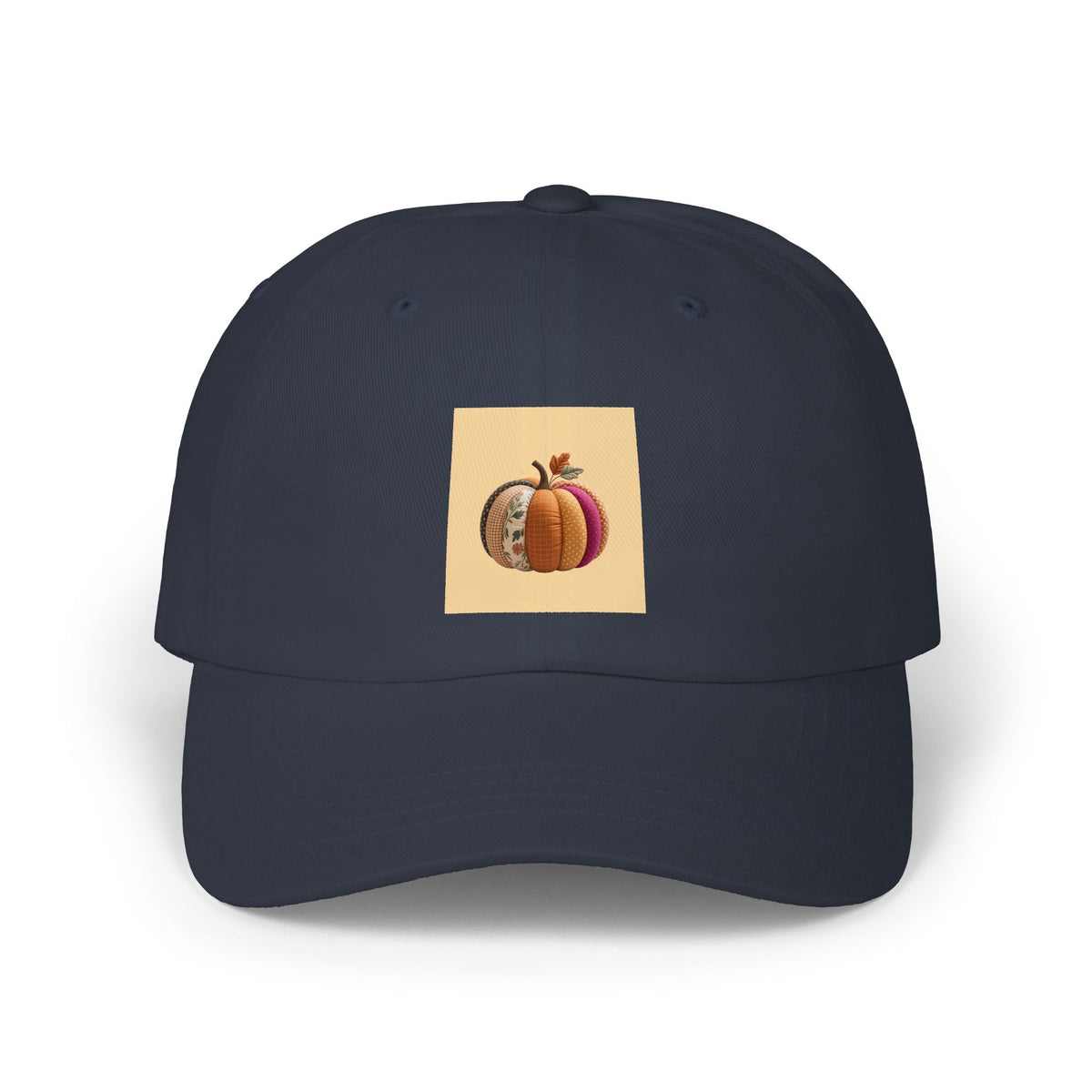 Patchwork Pumpkin Dad Hat, Halloween Cap, Cute Quilted Pumpkin Embroidered Hat, Fall Baseball Cap, Autumn Gift for Her, Spooky Season
