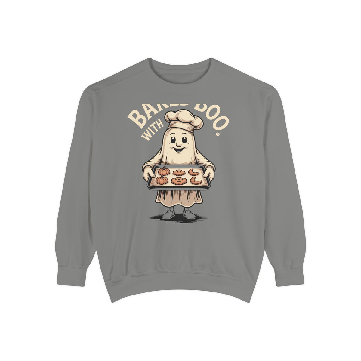 Baked With Boo Ghost Sweatshirt, Halloween Baking Crewneck, Cute Ghost Cookie Shirt, Fall Bakery Gift, Spooky Season Sweatshirt