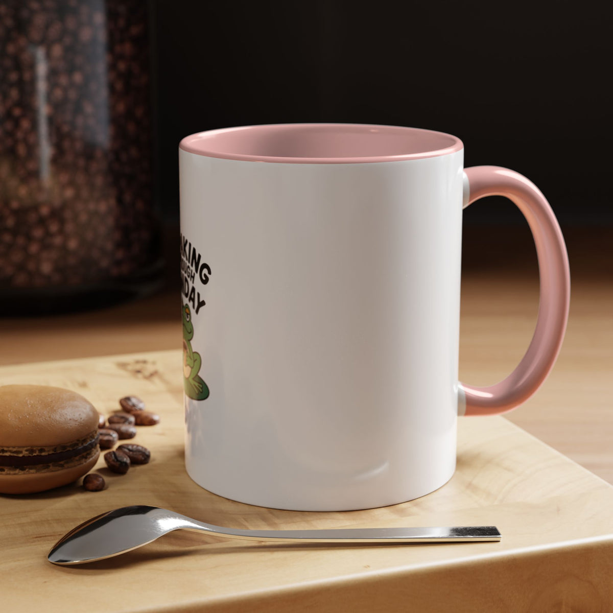 Croaking Through Monday Mug, Funny Frog Coffee Mug, Cute Tired Frog Cup, Monday Mood Mug, Frog Lover Gift, Coworker Gift Mug