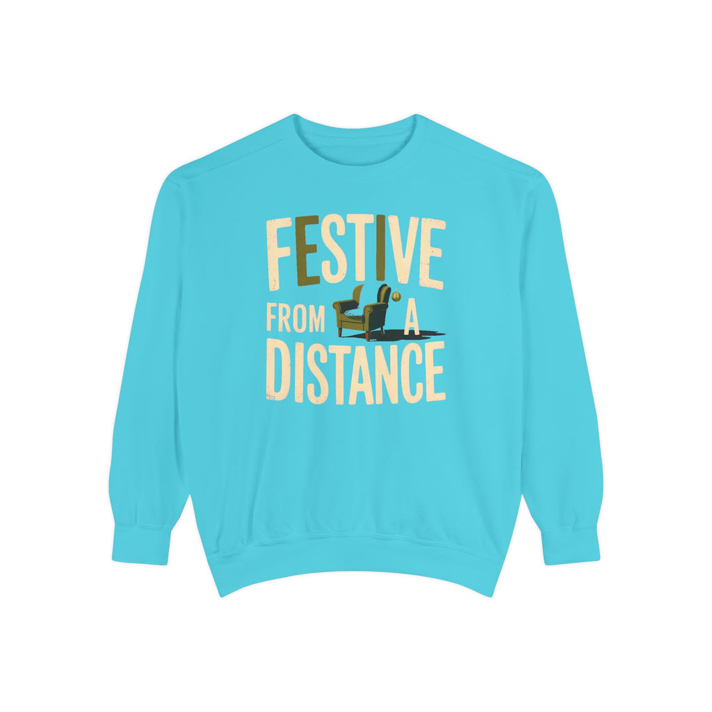 Introvert Christmas Sweatshirt, Festive From A Distance, Funny Christmas Gift For Introverts, Antisocial Holiday Crewneck, Cozy Christmas T…
