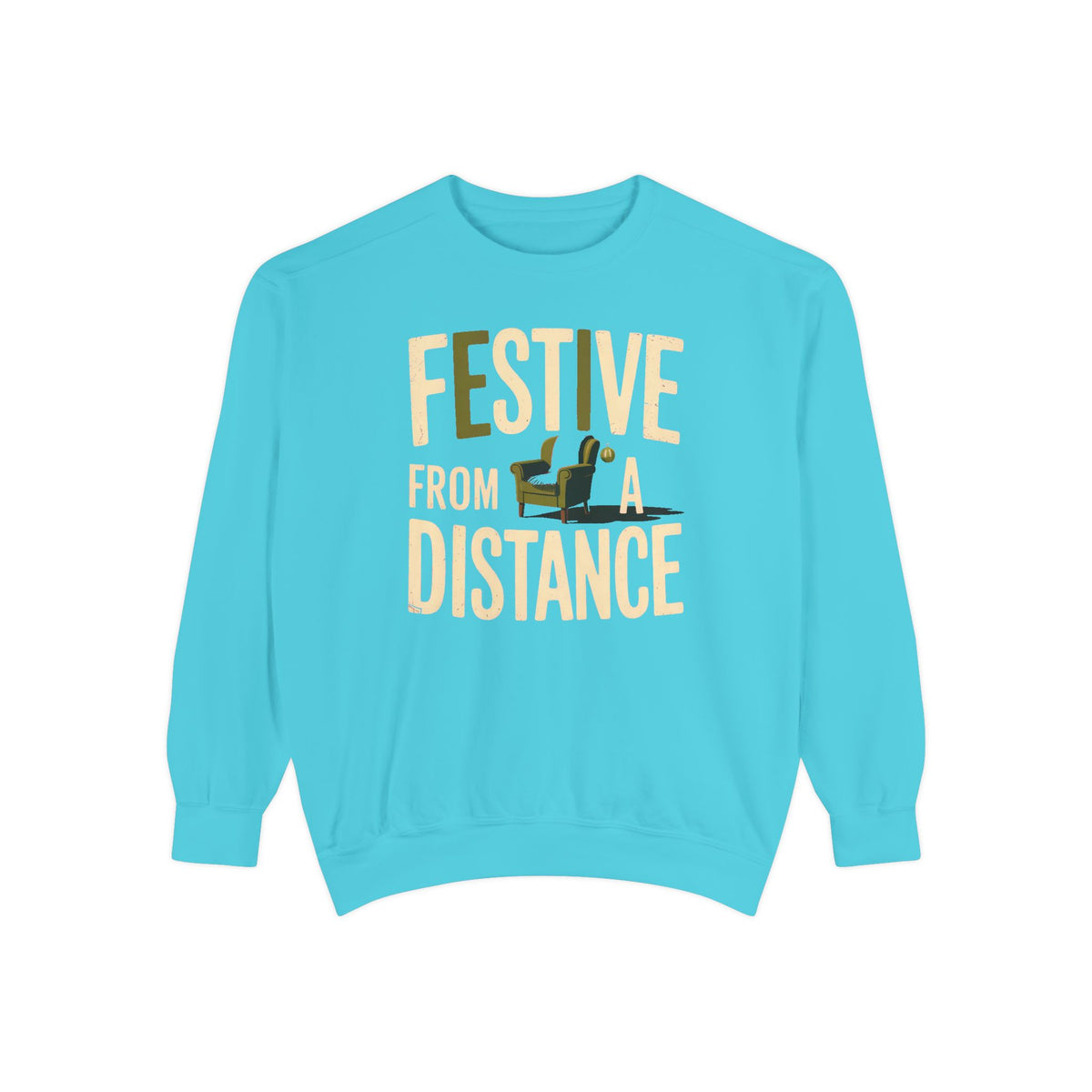 Introvert Christmas Sweatshirt, Festive From A Distance, Funny Christmas Gift For Introverts, Antisocial Holiday Crewneck, Cozy Christmas T…