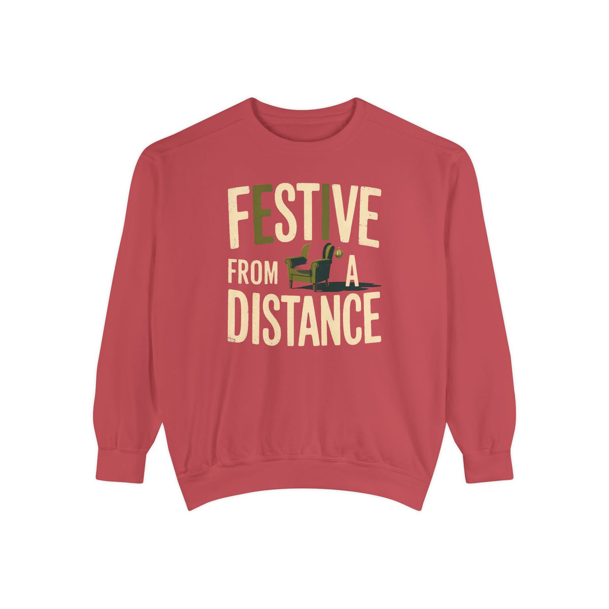 Introvert Christmas Sweatshirt, Festive From A Distance, Funny Christmas Gift For Introverts, Antisocial Holiday Crewneck, Cozy Christmas T…