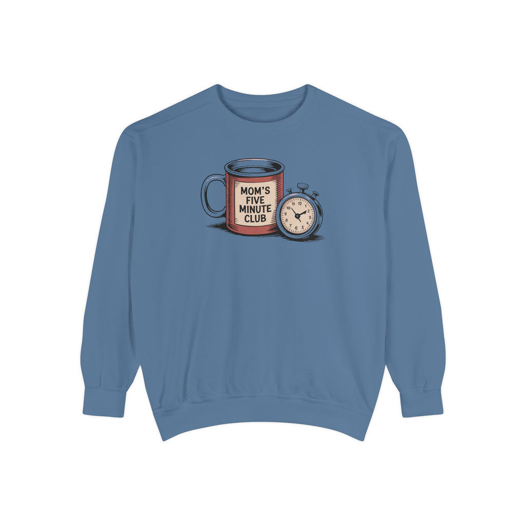 Mom's Five Minute Club Sweatshirt, Funny Coffee Lover Gift For Mom, Mothers Day Gift, Coffee Break Crewneck, Gift For Busy Mom, Mom Coffee…
