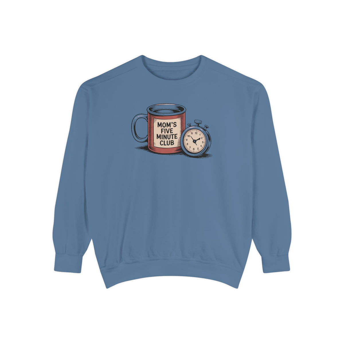 Mom's Five Minute Club Sweatshirt, Funny Coffee Lover Gift For Mom, Mothers Day Gift, Coffee Break Crewneck, Gift For Busy Mom, Mom Coffee…