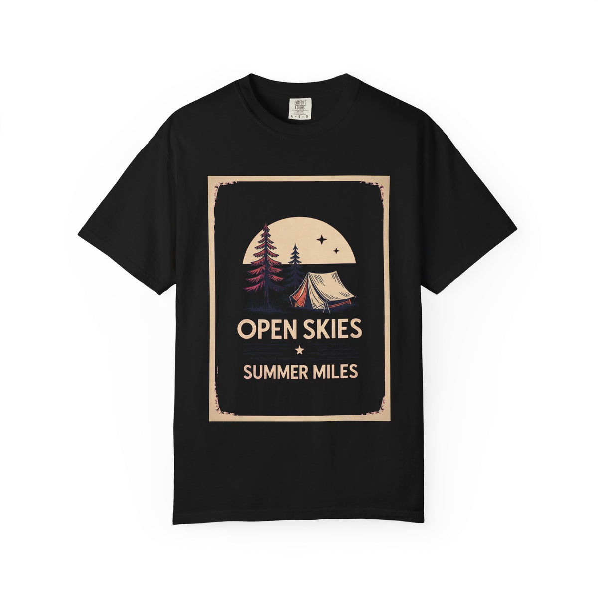 Camping Shirt, Fourth Of July Shirt, Open Skies Summer Miles Tee, 4th Of July Camping Gift, Retro Outdoor Tee, Camping Trip Shirt