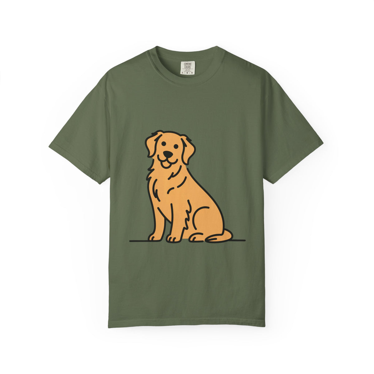 Golden Retriever Shirt, Minimalist Dog Silhouette T-Shirt, Cute Line Art Dog Lover Gift, Retriever Mom Dad Tee
