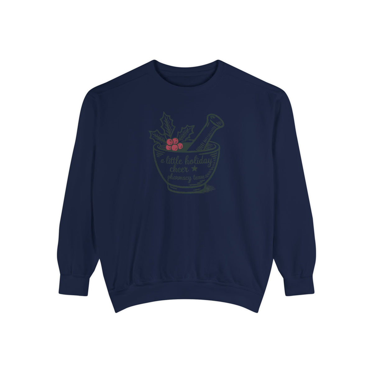 Pharmacy Team Sweatshirt, Christmas Gift For Pharmacist, A Little Holiday Cheer Crewneck, Pharmacy Christmas Crew Shirt, Pharm Tech Holiday…