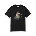 Coffee Lover St Patrick's Day Shirt, A Little Luck A Lot Of Coffee Tee, Funny St Paddy's Day Gift, Shamrock Mug Tee, Lucky Coffee Lover Shi…