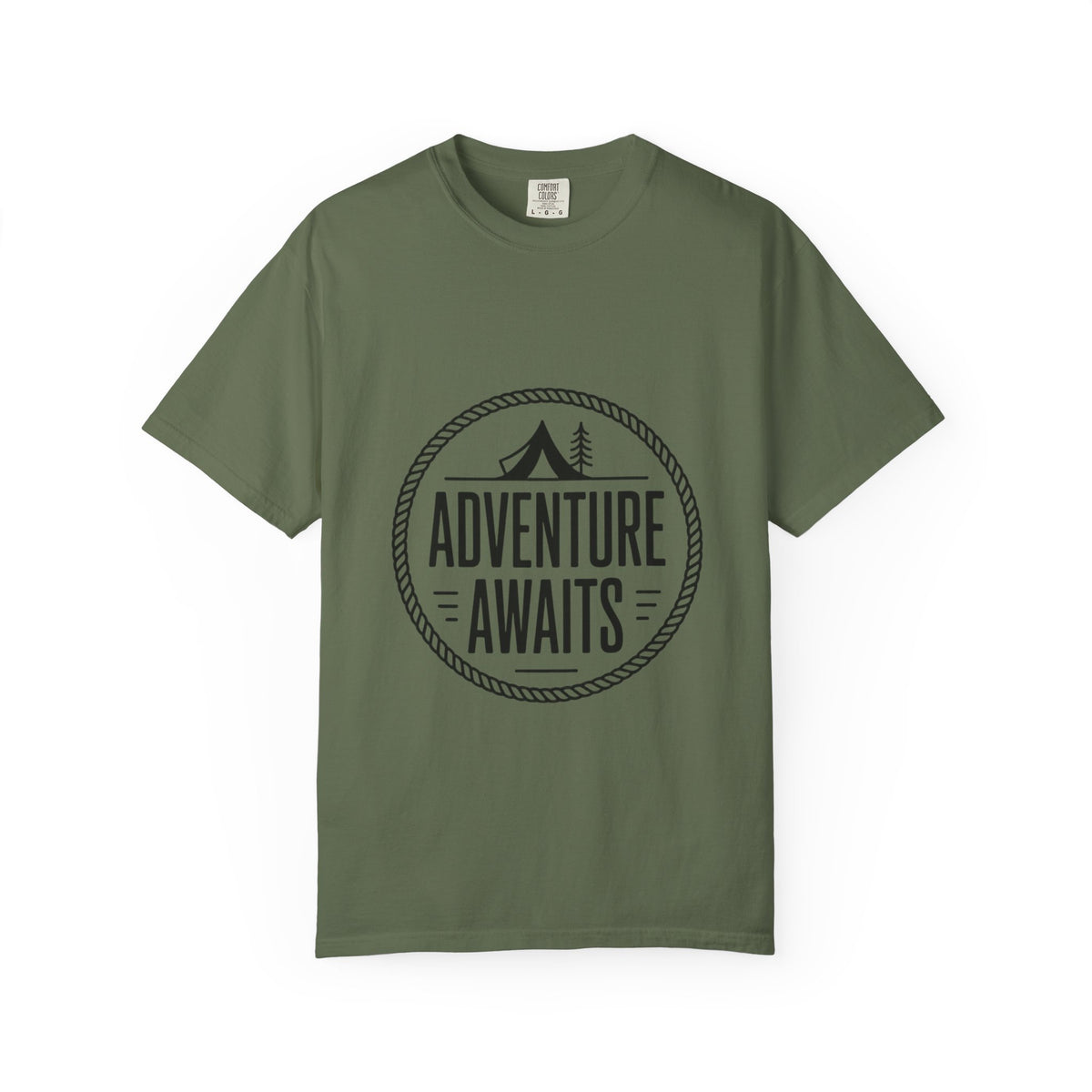 Adventure Awaits Camp Badge Shirt, Vintage Camping T-Shirt, Outdoor Lover Gift, Retro Hiking Tee, Pine Tree Nature Shirt