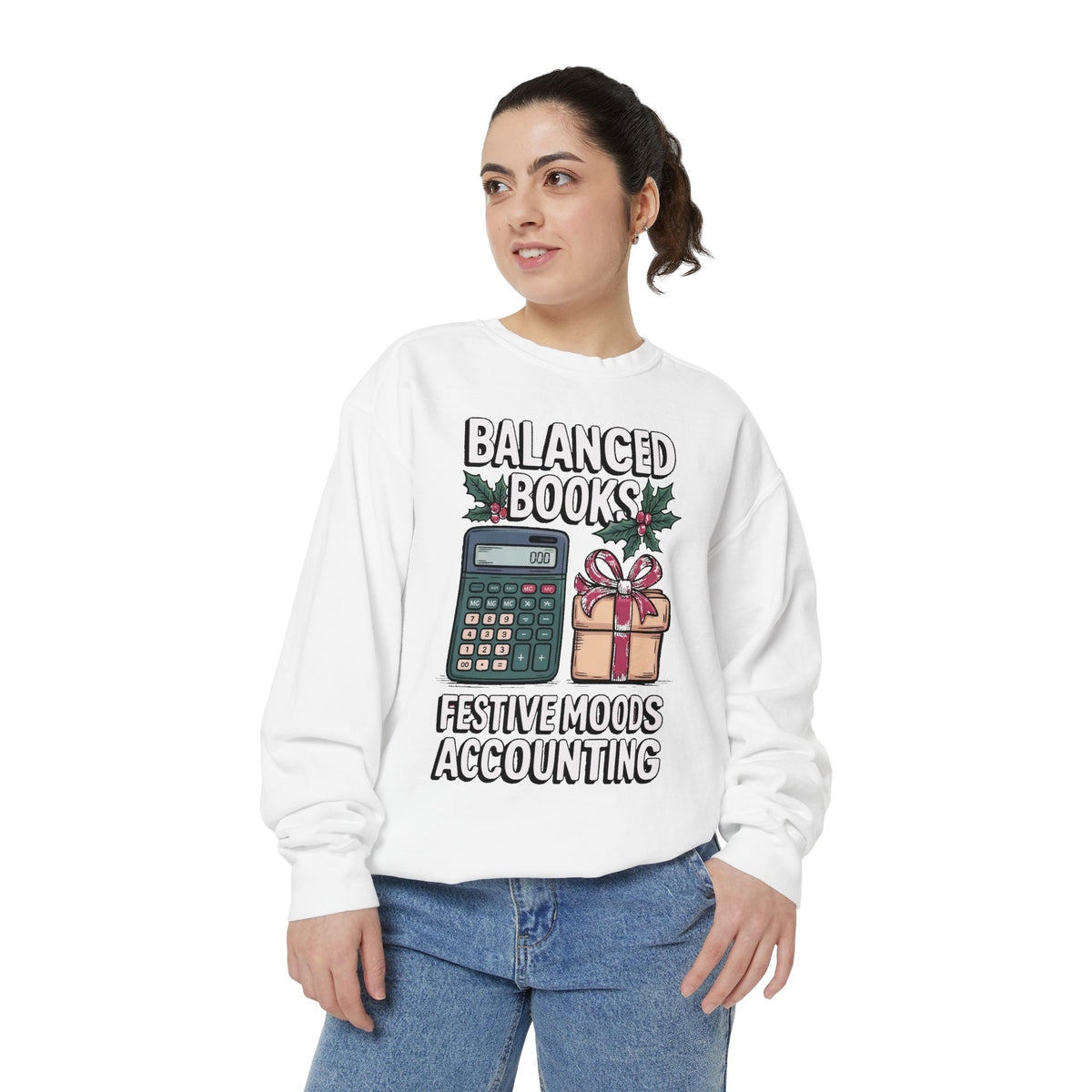 Accountant Christmas Sweatshirt, Balanced Books Festive Moods, Accounting Team Gift, Funny Accountant Crewneck, Christmas Gift For Accounta…