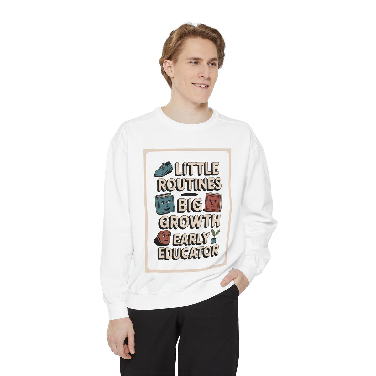 Early Childhood Educator Sweatshirt, Little Routines Big Growth Gift, Preschool Teacher Retirement Gift, Early Educator Crewneck