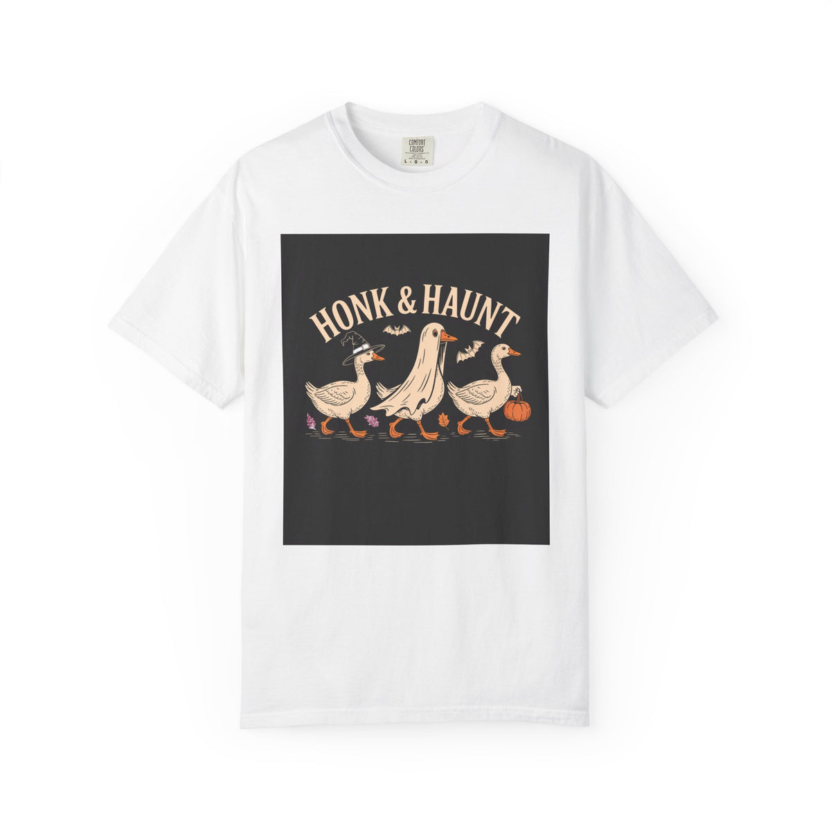 Honk & Haunt Geese Halloween Shirt, Funny Vintage Goose Halloween Tee, Witch Ghost Pumpkin Goose Gift, Spooky Season T-Shirt
