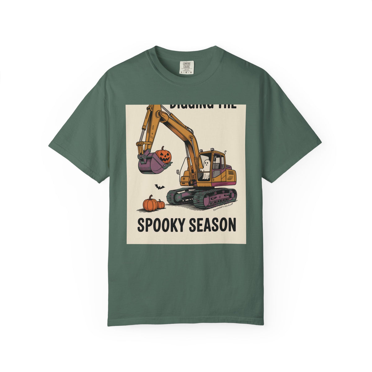 Halloween Excavator Shirt, Digging The Spooky Season Tee, Funny Ghost Pumpkin T-Shirt, Construction Halloween Gift