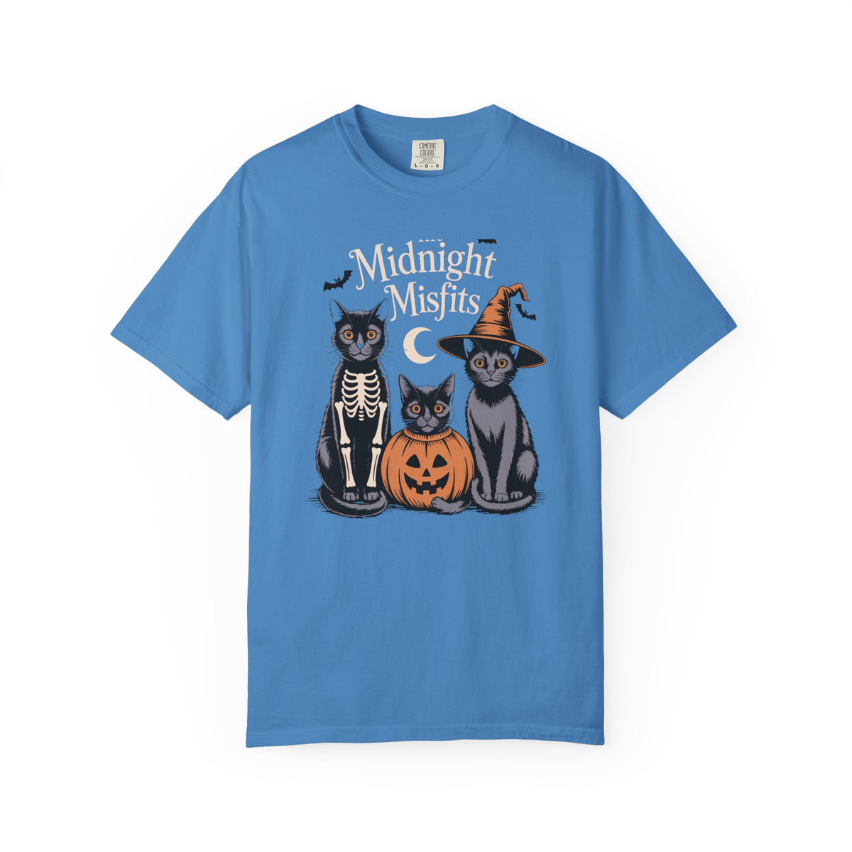 Halloween Cats Shirt, Funny Black Cat Costume Tee, The Midnight Misfits Halloween T-Shirt, Spooky Season Cat Lover Gift