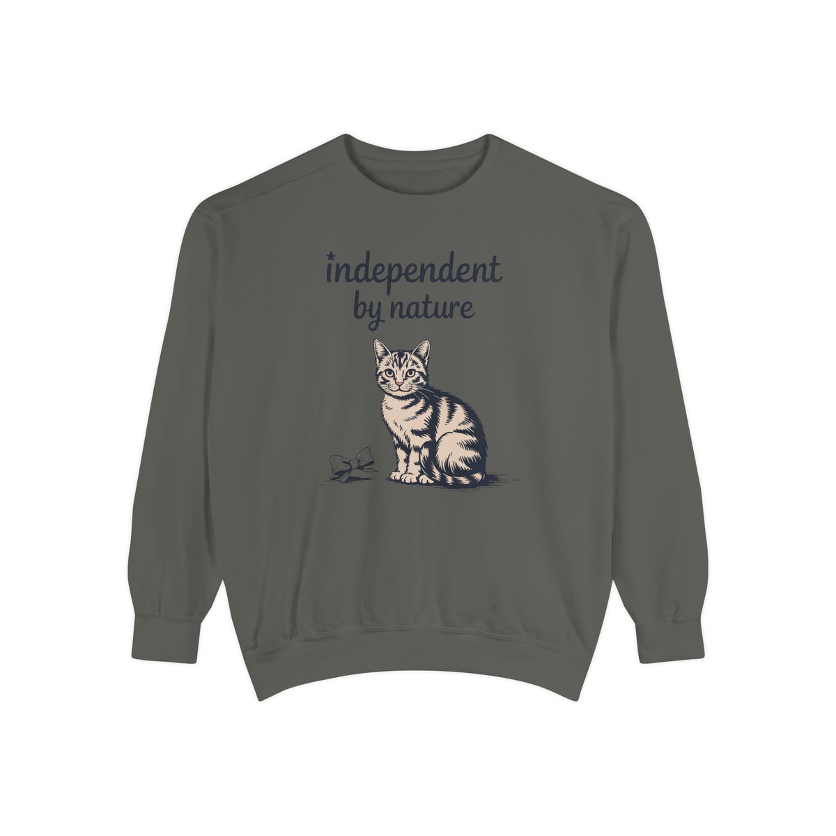 Cat Owner Sweatshirt, Independent By Nature Crewneck, Fourth Of July Cat Lover Gift, Funny Cat Mom Sweatshirt, Patriotic Cat Shirt, 4th Of…