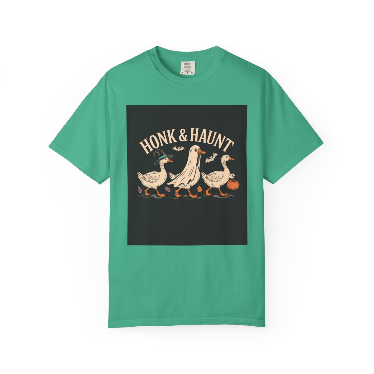 Honk & Haunt Geese Halloween Shirt, Funny Vintage Goose Halloween Tee, Witch Ghost Pumpkin Goose Gift, Spooky Season T-Shirt
