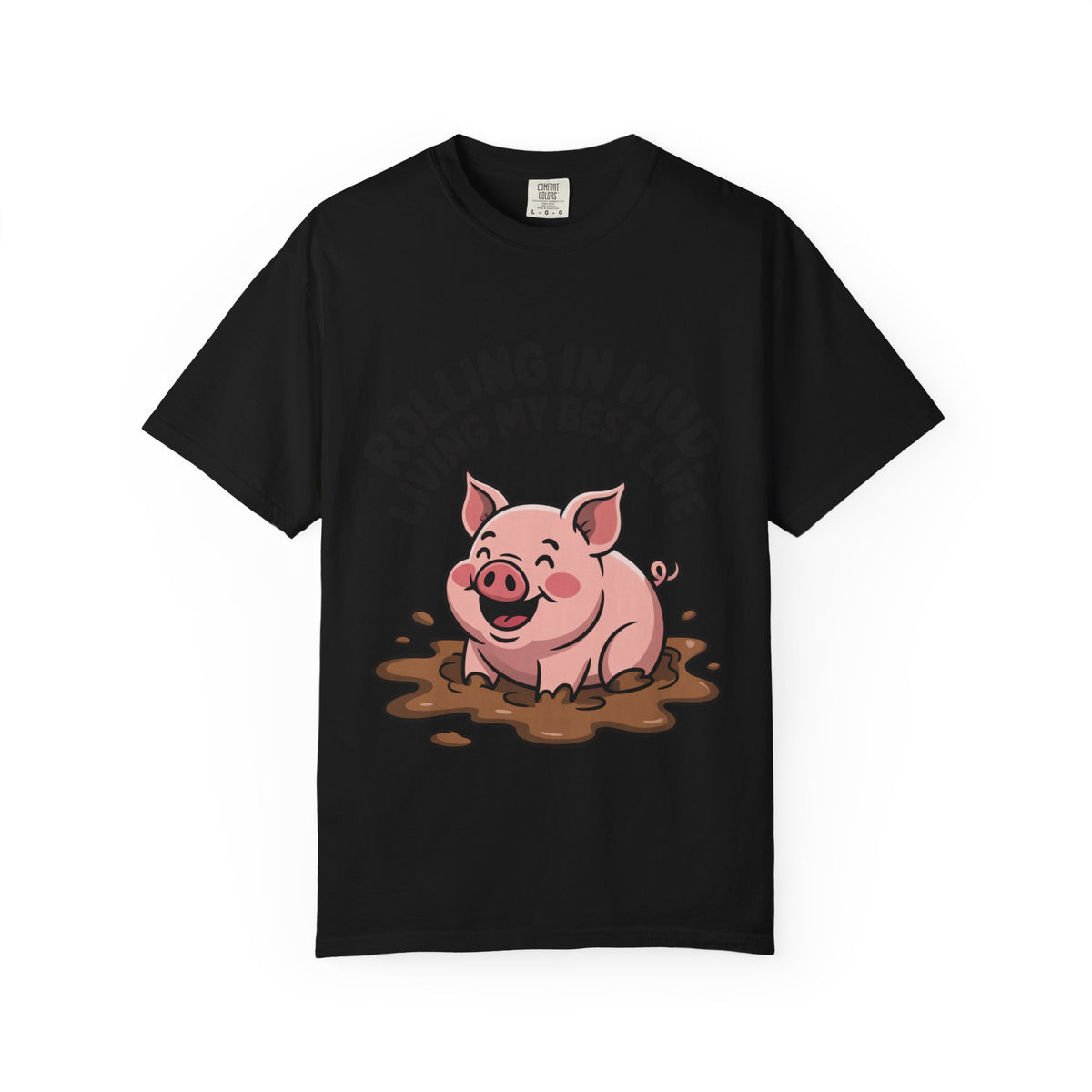Living My Best Life Pig Shirt, Funny Pig Lover T-Shirt, Rolling In Mud Farm Animal Tee, Cute Pig Graphic Gift