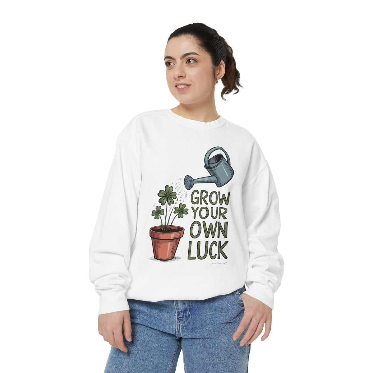 Gardener Sweatshirt, St Patrick's Day Gift For Gardener, Grow Your Own Luck Shirt, Plant Lover Sweatshirt, Shamrock Garden Gift, Lucky Gard…