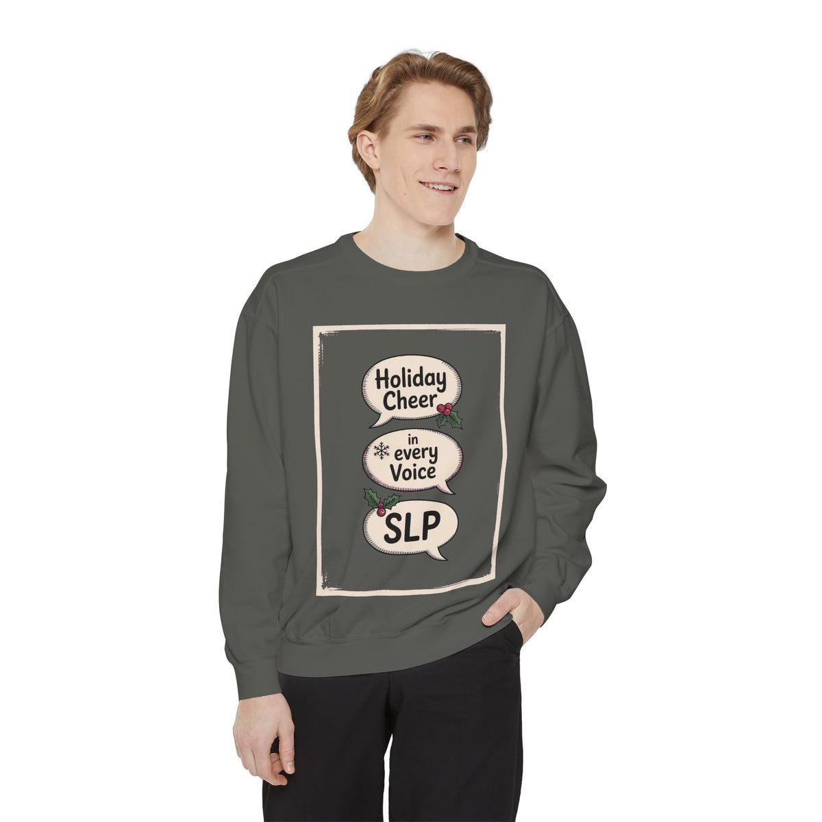 SLP Christmas Sweatshirt, Holiday Cheer In Every Voice, Speech Language Pathologist Gift, SLP Crew Christmas Shirt, Speech Therapist Holida…