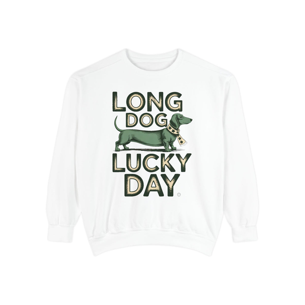 Dachshund Sweatshirt, St Patrick's Day Gift For Dog Owner, Long Dog Lucky Day Crewneck, Wiener Dog Lover Gift, Funny Dachshund Shirt