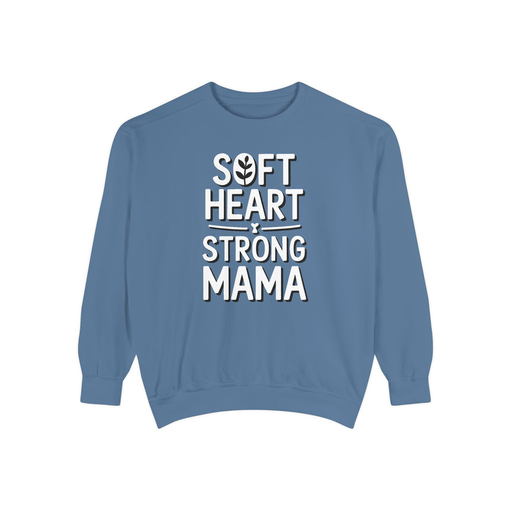 Mom Sweatshirt, Soft Heart Strong Mama Crewneck, Mothers Day Gift For Mom, Floral Patchwork Mom Shirt, Embroidered Mama Sweatshirt